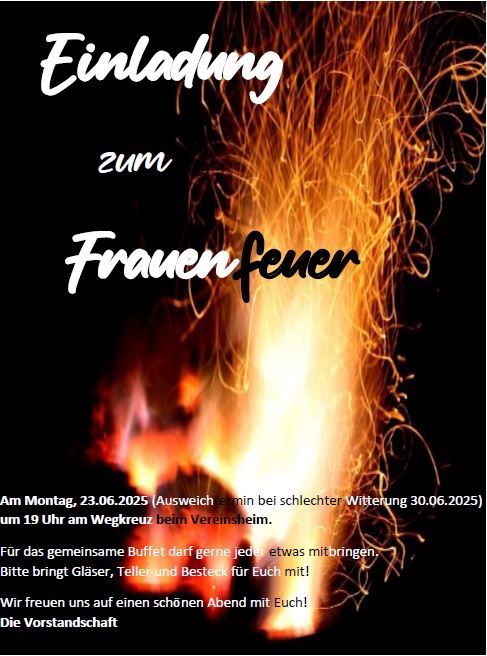 Frauenbund OR - Einladung zum Frauenfeuer
